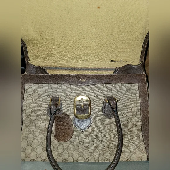 Gucci GG Boston weekender LARGE Carryall travel luggage Vintage Authentic Rare - Picture 6 of 14